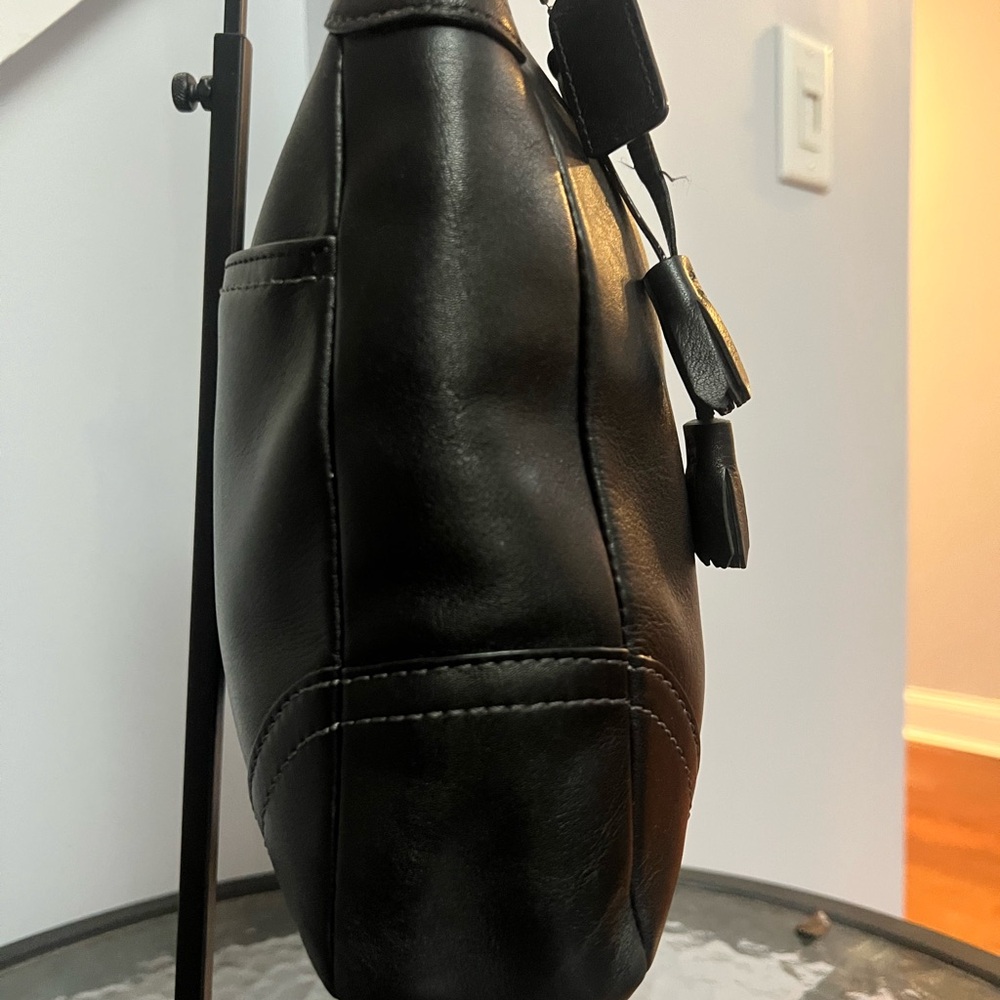 Vintage Coach Hamilton Black Leather Hobo Bag - Picture 6 of 13